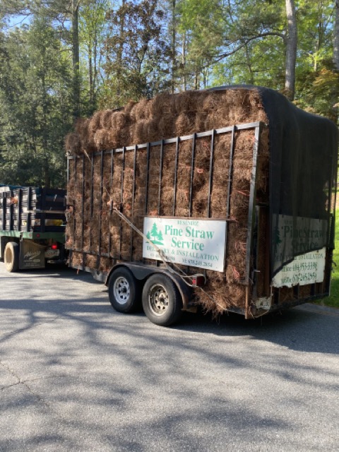 Resendiz Pine Straw & Landscaping work truck